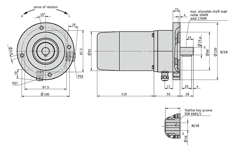Geared potentiometer GP44