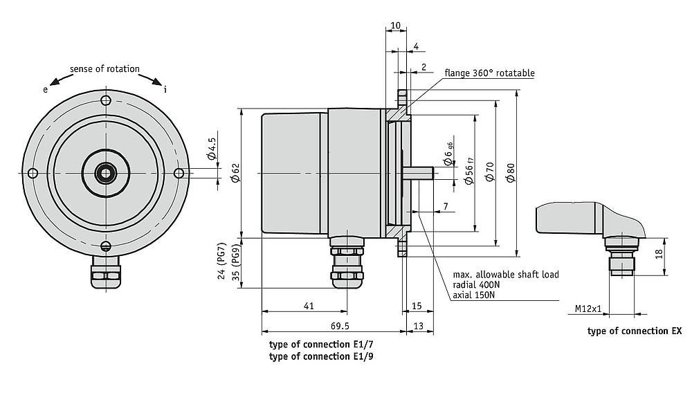 Geared potentiometer GP03/1
