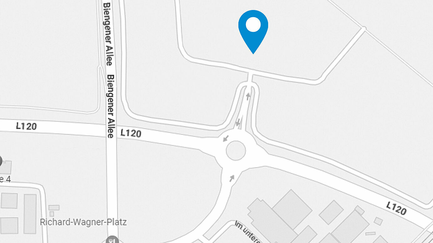 Landkarte mit dem Standort der SIKO GmbH in Bad Krozingen