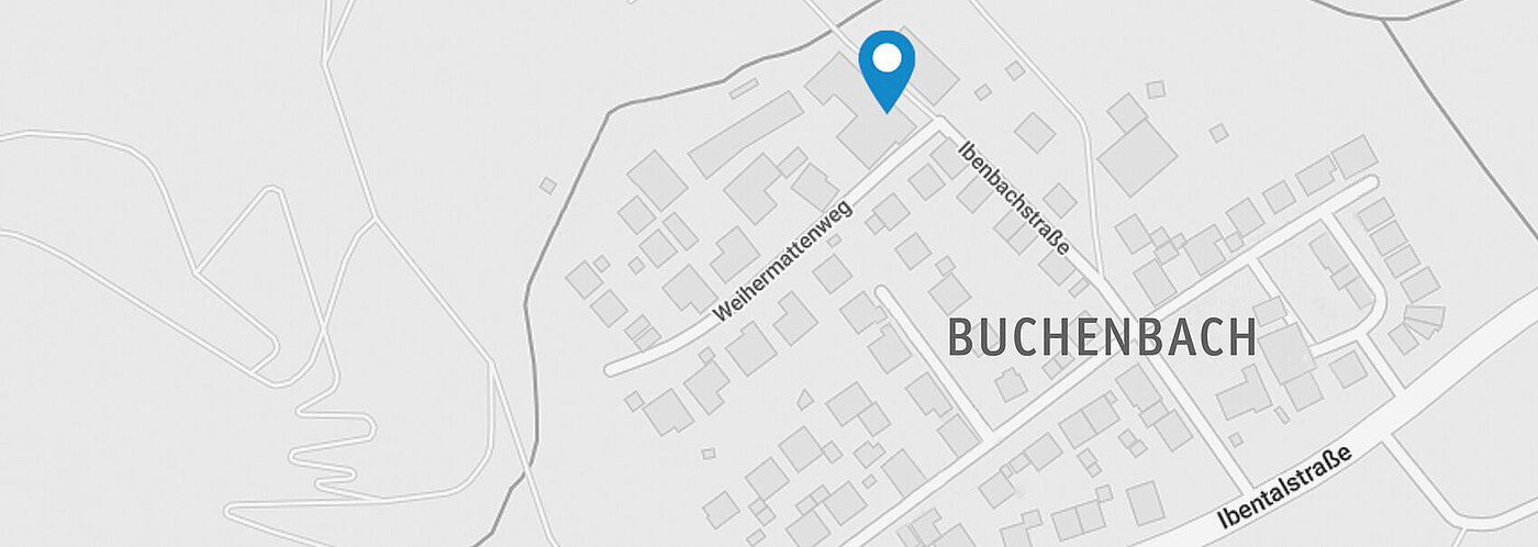 Landkarte mit einem Teil von Buchenbach