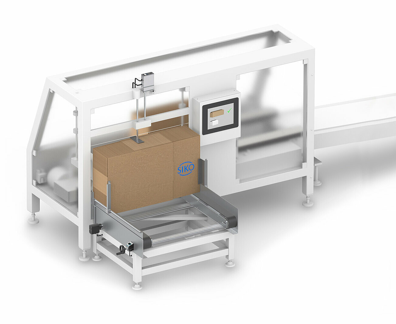SIKO positioning systems for cardboard erectors