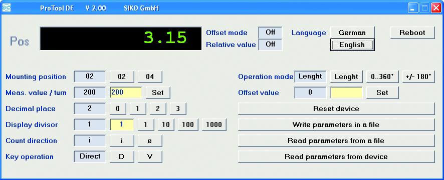 SIKO Global, Software de programación ProTool DE