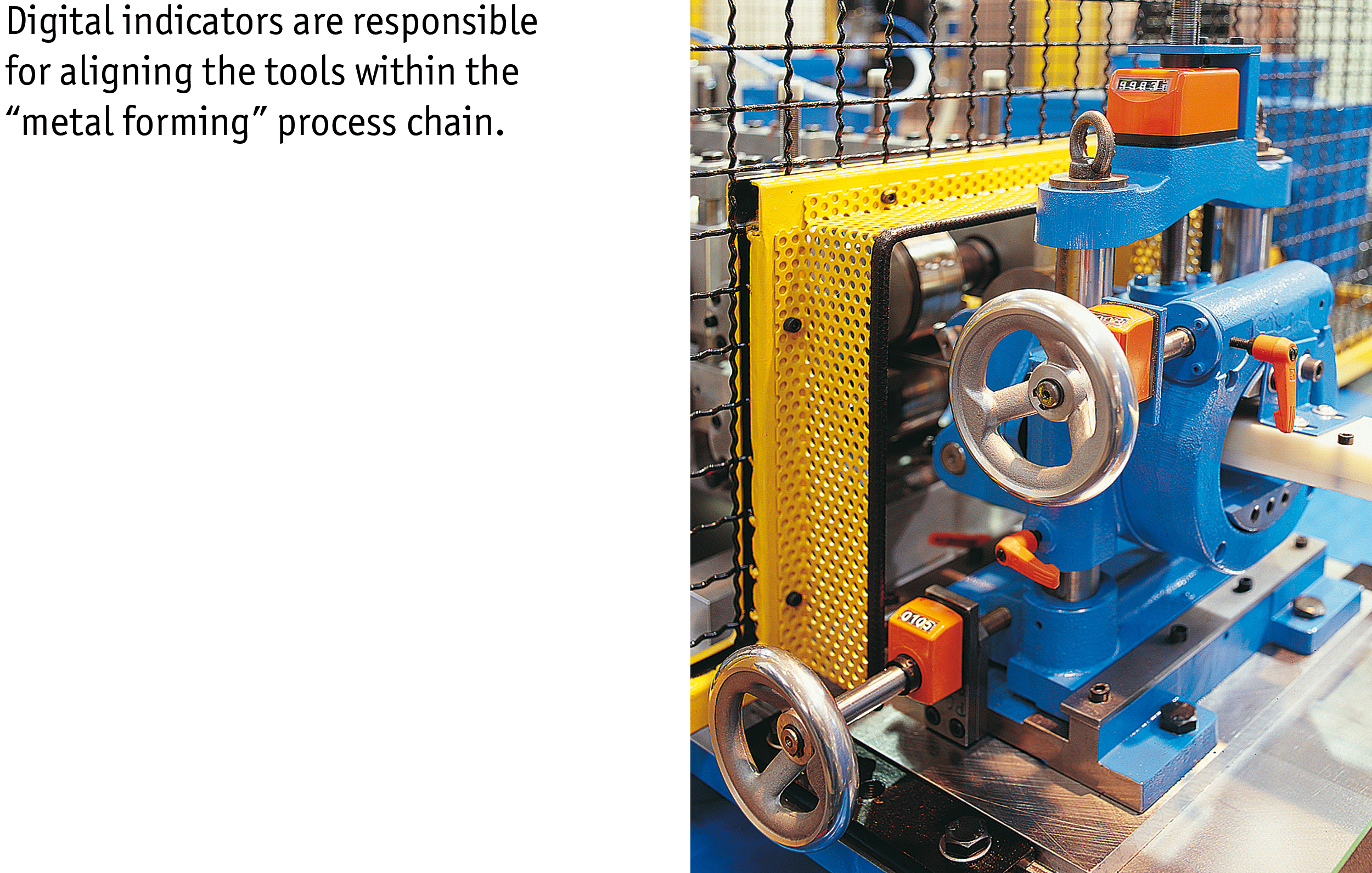 Indicadores de posición SIKO DA09S en máquina de procesamiento de metal