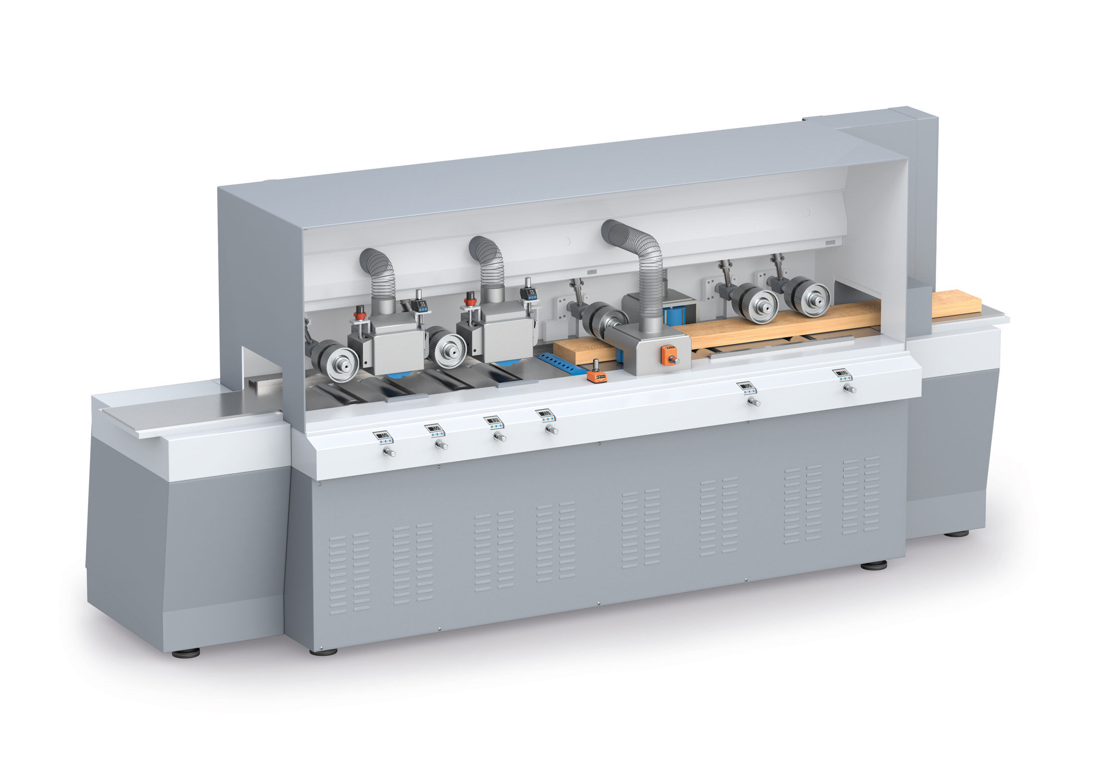 SIKO positioning systems for planing and molding machines without icons